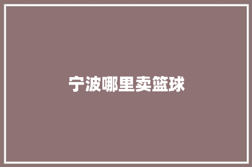 宁波哪里卖篮球