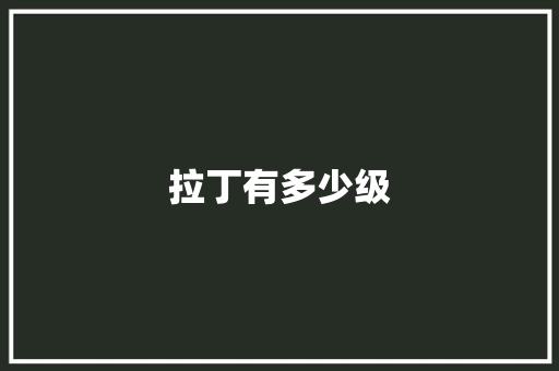 拉丁有多少级