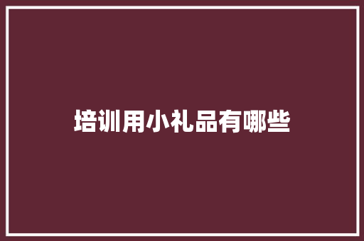 培训用小礼品有哪些 商业计划书范文