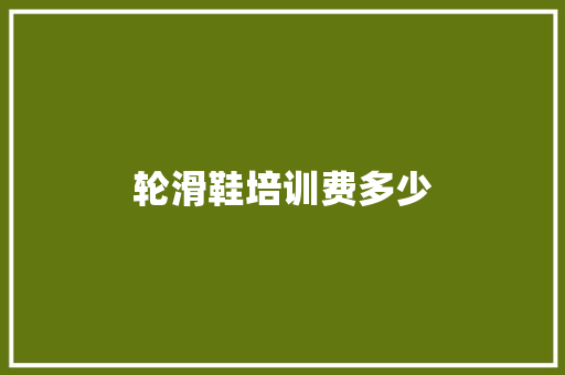 轮滑鞋培训费多少