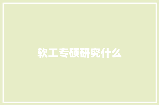 软工专硕研究什么 商业计划书范文