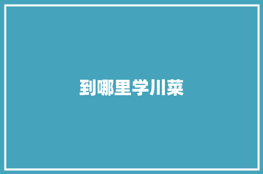 到哪里学川菜 说明文范文
