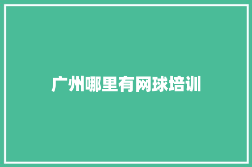 广州哪里有网球培训 说明文范文
